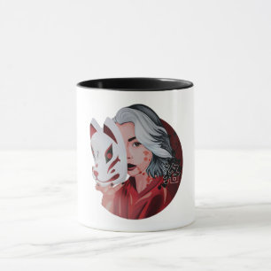 Mujina rouge et noire Illustration Mug