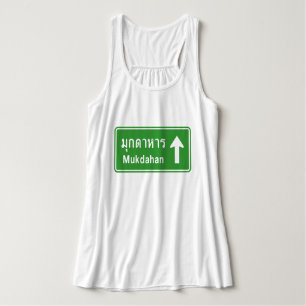 Mukdahan Ahead ⚠ Thai Highway Traffic Sign ⚠ Tank Top