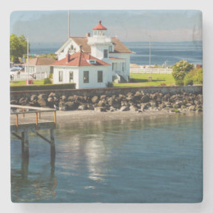 Mukilteo-Leuchtturm, Mukilteo, Washington, USA Steinuntersetzer