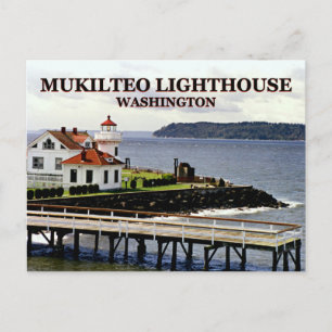 Mukilteo Lighthouse, Washington Postcard Postkarte