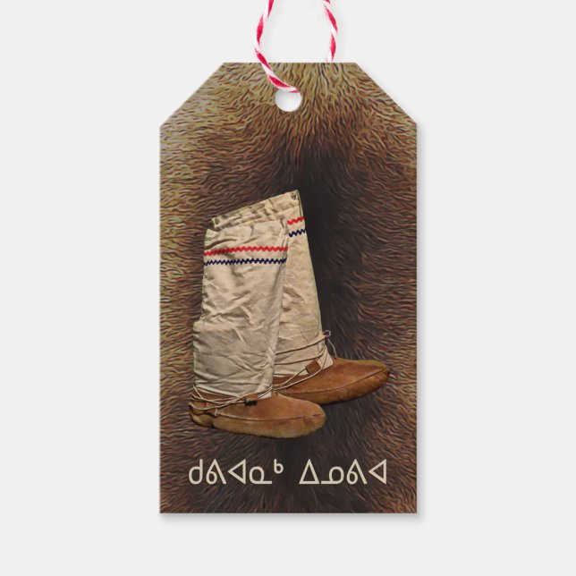 Muklugen auf Karibik-Fur Geschenkanhänger (Vorderseite)