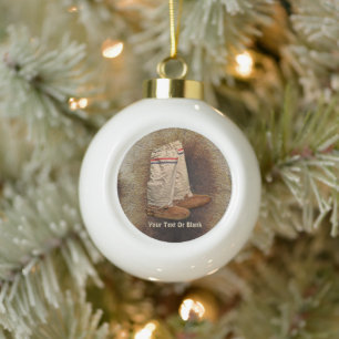 Muklugen auf Karibik-Fur Keramik Kugel-Ornament
