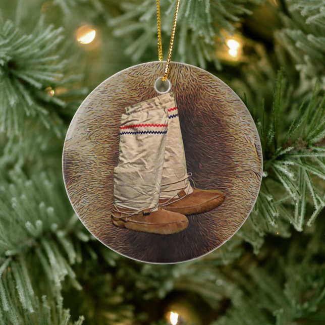 Muklugen auf Karibik-Fur Keramik Ornament (Baum)
