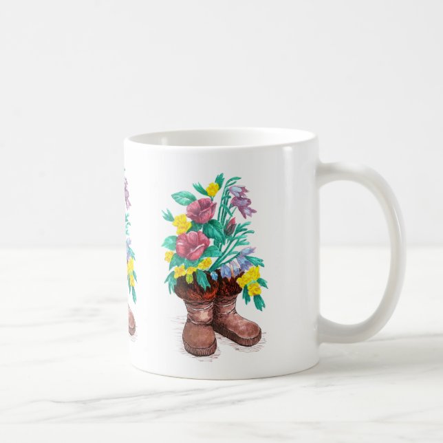 Mukluk Flower Boots Coffee Cup Mug (Droite)