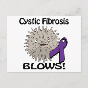 Mukoviszidose weht Bewusstseinsdesign Postkarte