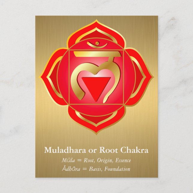 Muladhara oder Root Chakra Postcard Postkarte (Vorderseite)