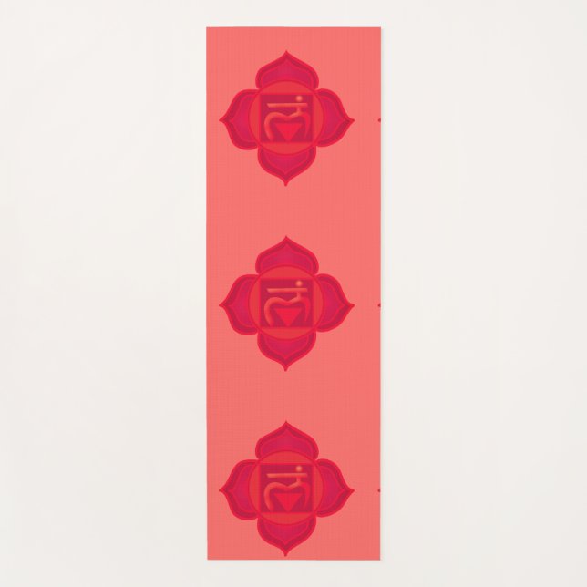 Muladhara, Root Chakra, roter Chakra-Yoga-Matte Yogamatte (Vorderseite)