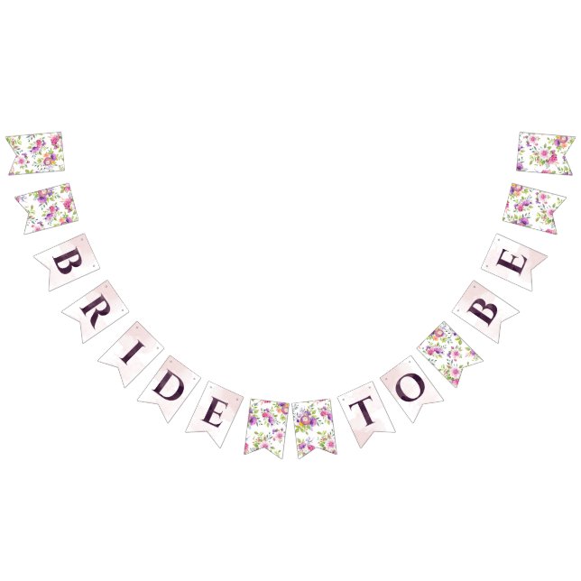 Mulberry and Ivory Dream Brautparty Wimpelkette (Alle)