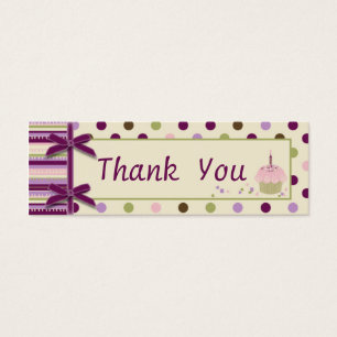 Mulberry Dot TY Skinny Gift Tag