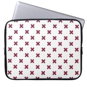 Mulberry-Kreuzstiche auf weiß Laptopschutzhülle