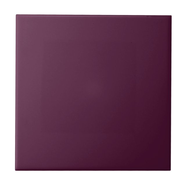 Mulberry Lila Solid Color Tile Fliese (Vorderseite)