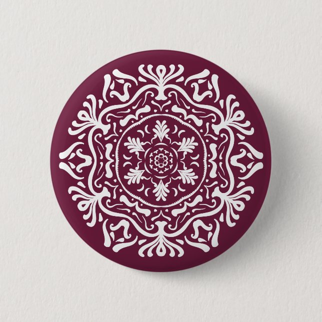 Mulberry Mandala Button (Vorderseite)