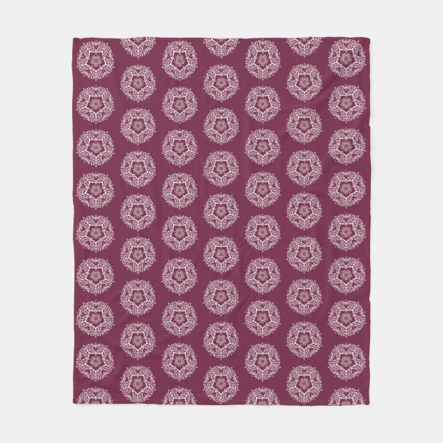 Mulberry Mandala Fleecedecke (Vorderseite)