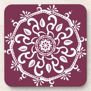 Mulberry Mandala Getränkeuntersetzer