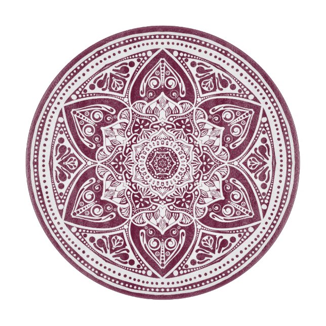 Mulberry Mandala Schneidebrett (Vorderseite)
