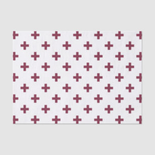 Mulberry-Polka-Kreuze auf weiß Seidenpapier