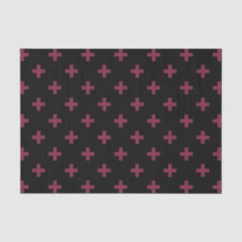 Mulberry-Polka kreuzt schwarz Seidenpapier