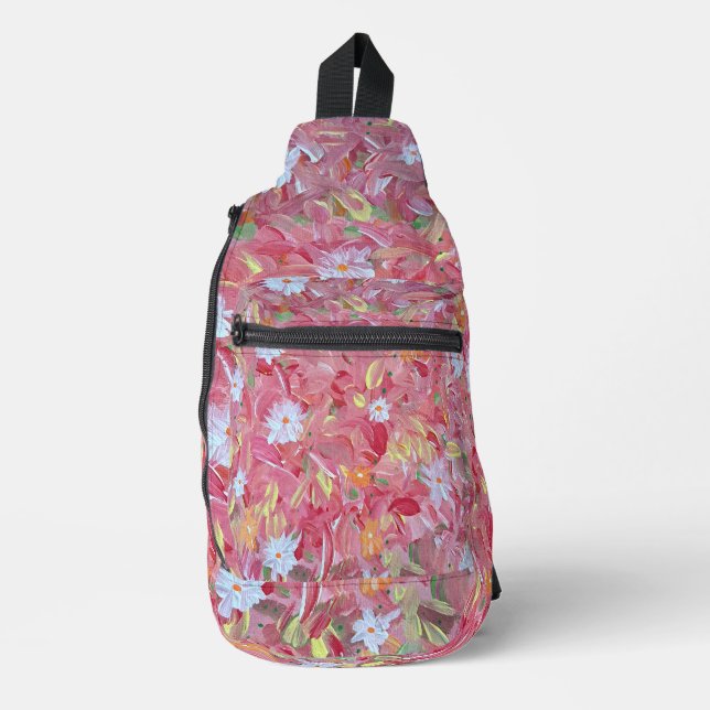 Mulberry Red Floral Sling Bag (Vorderseite)