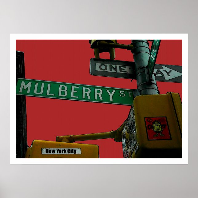 "Mulberry Street: Little Italy" New York City Poster (Vorne)