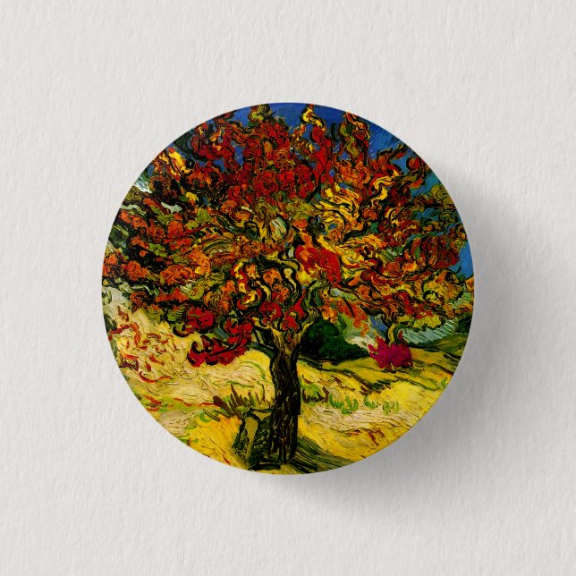 Mulberry Tree Van Gogh Fine Art Button (Vorderseite)