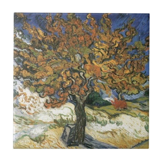 Mulberry Tree von van Gogh Fliese (Vorderseite)