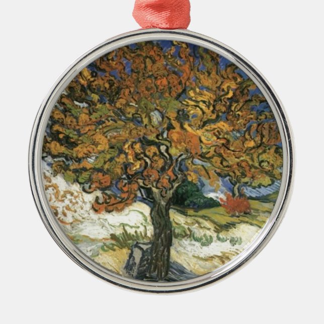 Mulberry Tree von van Gogh Silbernes Ornament (Vorne)