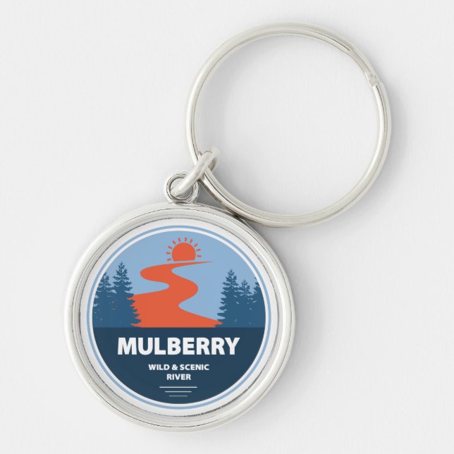 Mulberry Wild and Landschaftlich River, Arkansas Schlüsselanhänger (Vorne)