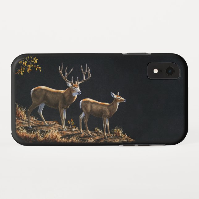 Mule Deer Buck & Doe Case-Mate iPhone Hülle (Rückseite (Horizontal))
