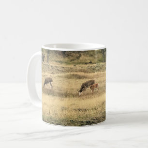 Mule Deer in a Field, Joseph, Oregon Kaffeetasse