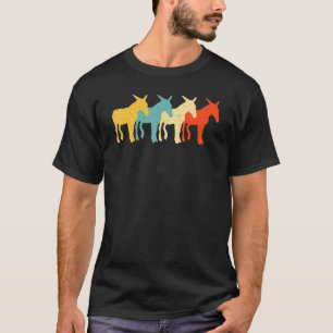 Mule Vintag Retro Donkey Pferd Hybrid 60er 70er T-Shirt