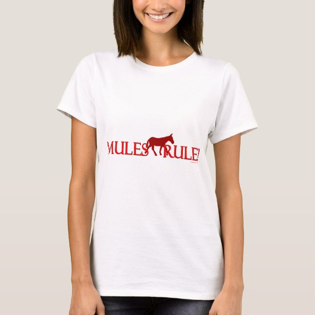 Mules Rule! Silhouette T-Shirt (Vorderseite)