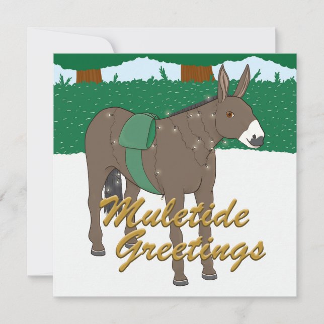 Muletide Greetings - Weihnachtskarte (Vorderseite)