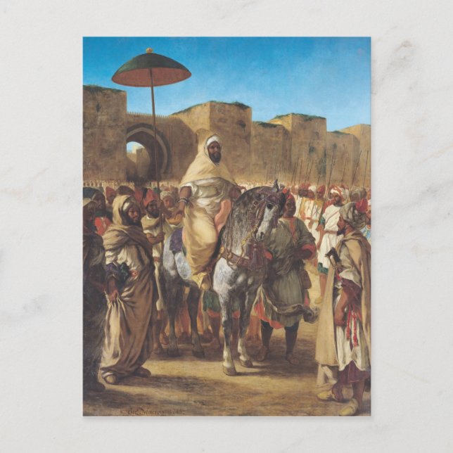 Muley Abd-ar-Rhaman , der Sultan Marokkos Postkarte (Vorderseite)