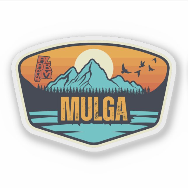 Mulga, Alabama Aufkleber (Vorderseite)