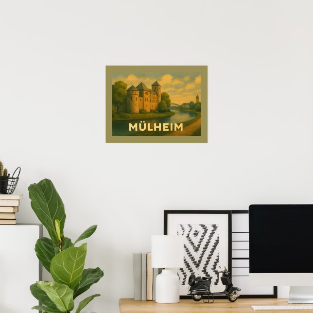 Mülheim Germany City Art Poster (Heimbüro)