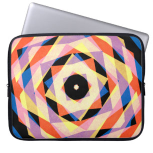 Mulicfarbene gestreifte Diamantformen Laptopschutzhülle