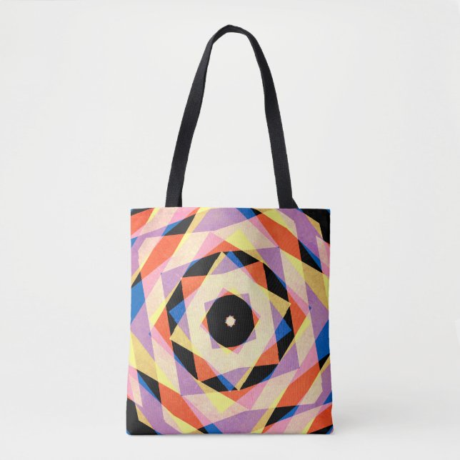 Mulicfarbene gestreifte Diamantformen Tasche (Vorderseite)