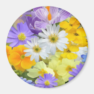 MULITCOLORED FLORAL HINTERGRUNDGESCHMACK MAGNET