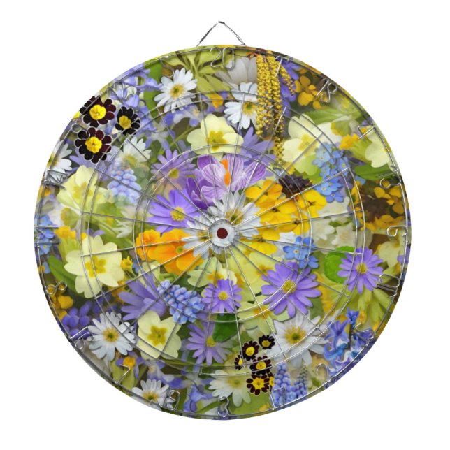MULITCOLORED FLORAL HINTERGRUNDPATTER DARTSCHEIBE (vorne)