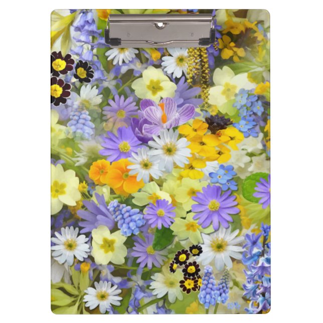 MULITCOLORED FLORAL HINTERGRUNDPATTER KLEMMBRETT (Vorderseite)