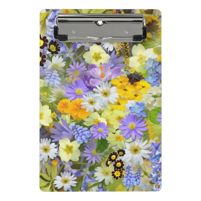 MULITCOLORED FLORAL HINTERGRUNDPATTER MINI KLEMMBRETT (Vorderseite)