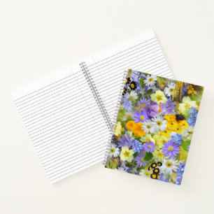 MULITCOLORED FLORAL HINTERGRUNDPATTER NOTIZBUCH
