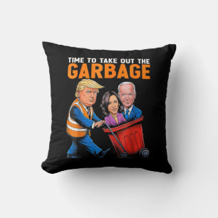 Müll für Trump 2024 Funny Time, Garb zu entfernen Kissen