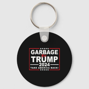 Müll für Trump 2024 Funny Trump Unterstützer 2 Schlüsselanhänger