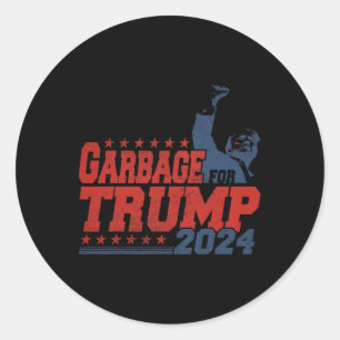Müll für Trump 2024 Runder Aufkleber