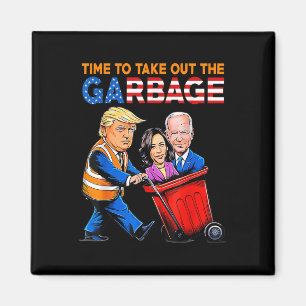 Müll für Trump 2024 Shirt Zeit, um auszusteigen Magnet