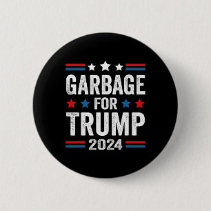 Müll für Trump 2024 Trump-Unterstützer Button