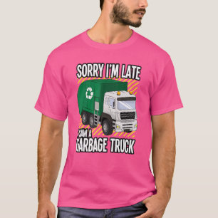 Müll Lächelnde LKW Schmutzige Dosen Recycelnd Tag T-Shirt