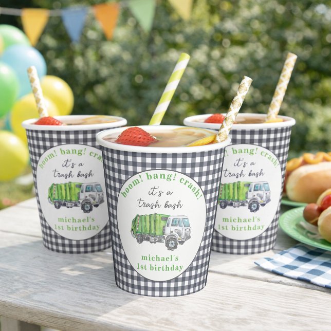 Müll Müllwagen Geburtstag Personalisiert Pappbecher (Von Creator hochgeladen)