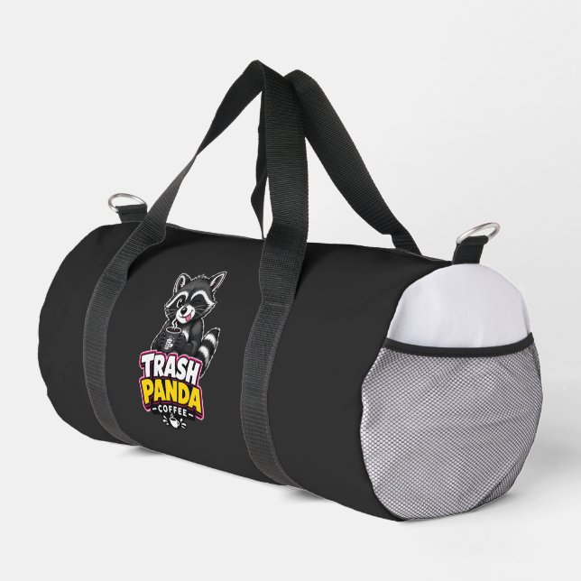Müll-Panda-Kaffee Duffle Bag (Rechte Ecke)